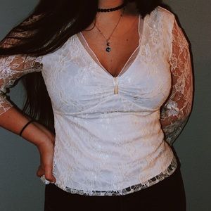 White lace blouse